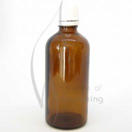 100ml Amber glass bottle with cap & dripolator