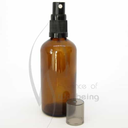 100ml Amber glass bottle with spray 2